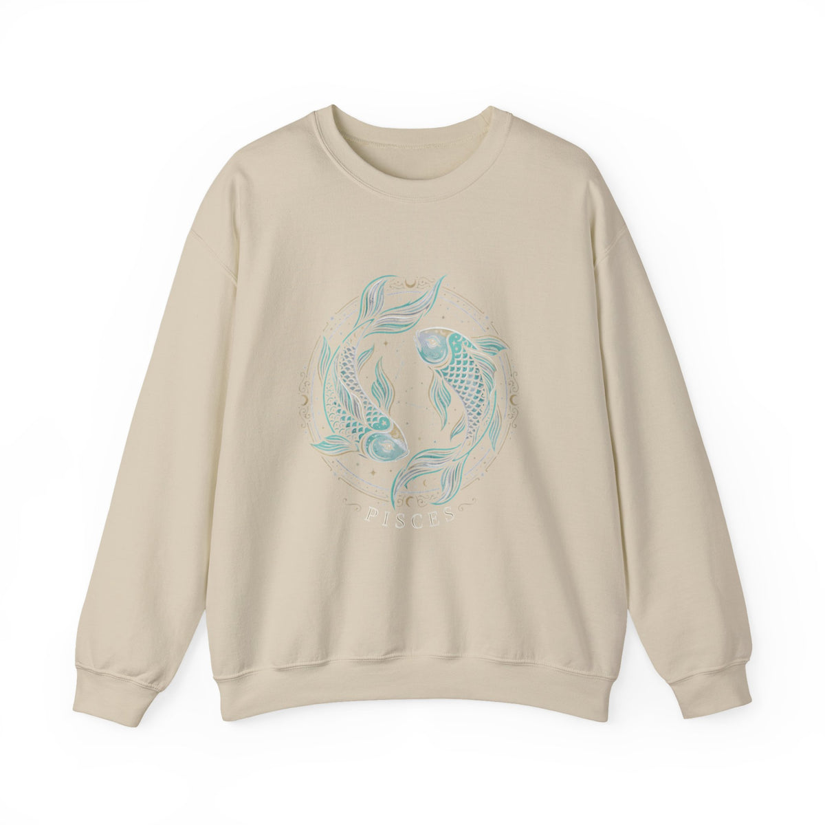 Koi Circle Crewneck Sweatshirt — Serene Aquatic Pisces Design