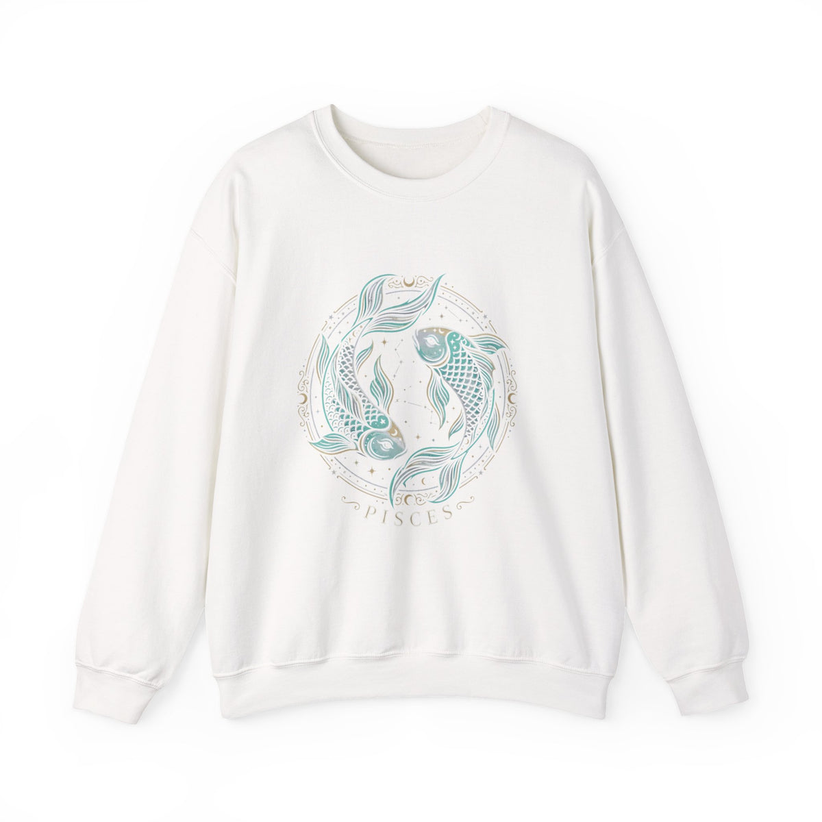 Crewneck Sweatshirt — Pastel Koi Fish Yin Yang Design