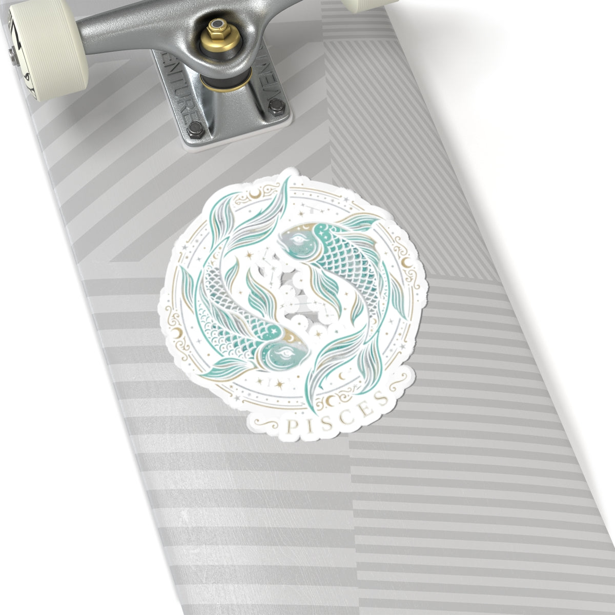 Pisces Zodiac Sticker — Pastel Koi Fish Kiss-Cut Sticker