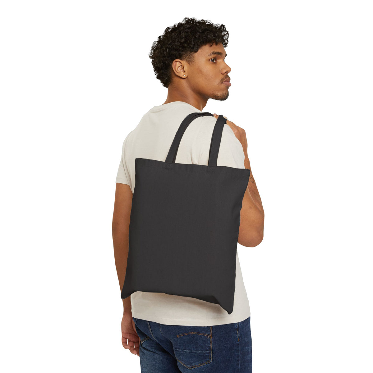 Koi Fish Canvas Tote Bag – Eco Market Bag with Serene Aquatic Illustration