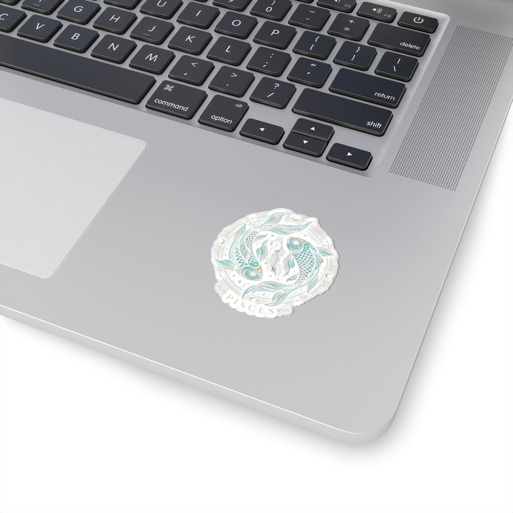 Pisces Zodiac Sticker — Pastel Koi Fish Kiss-Cut Sticker