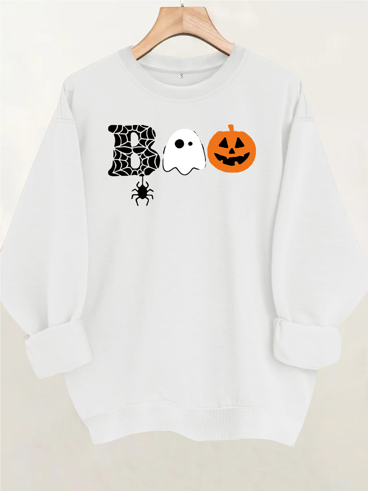 Printed loose women's fleece hoodie