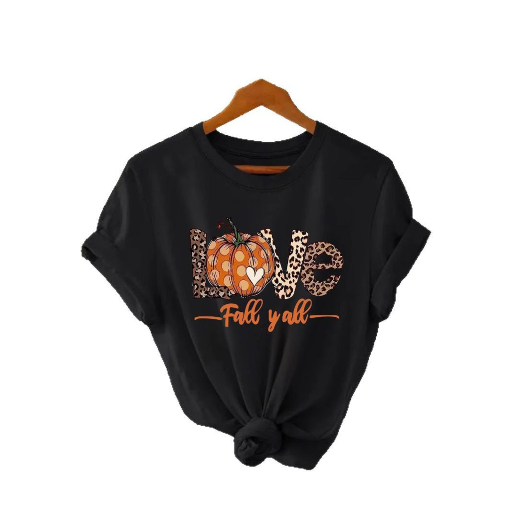 LOVE Pumpkin Halloween Short Sleeve