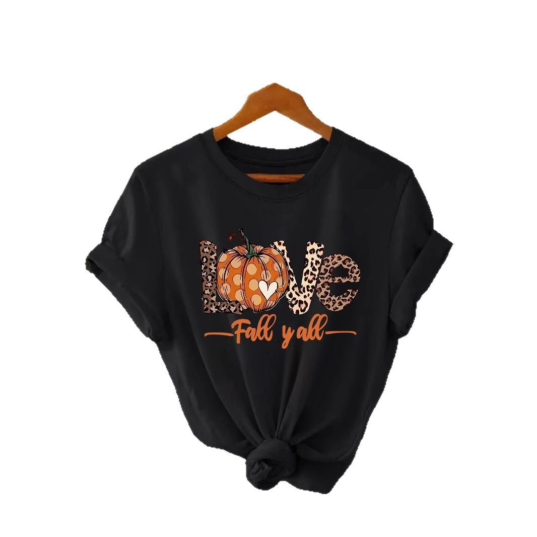 LOVE Pumpkin Halloween Short Sleeve