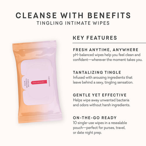 Cleanse With Benefits Tingling Intimate Wipes