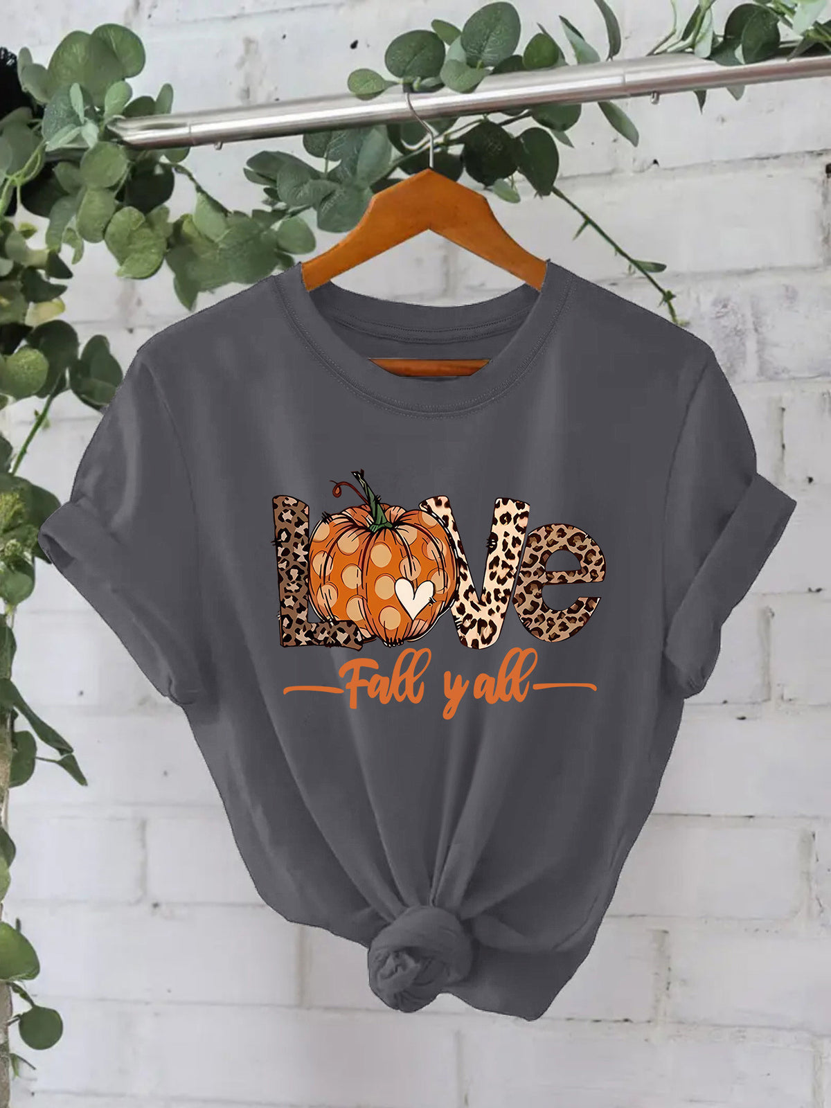 LOVE Pumpkin Halloween Short Sleeve