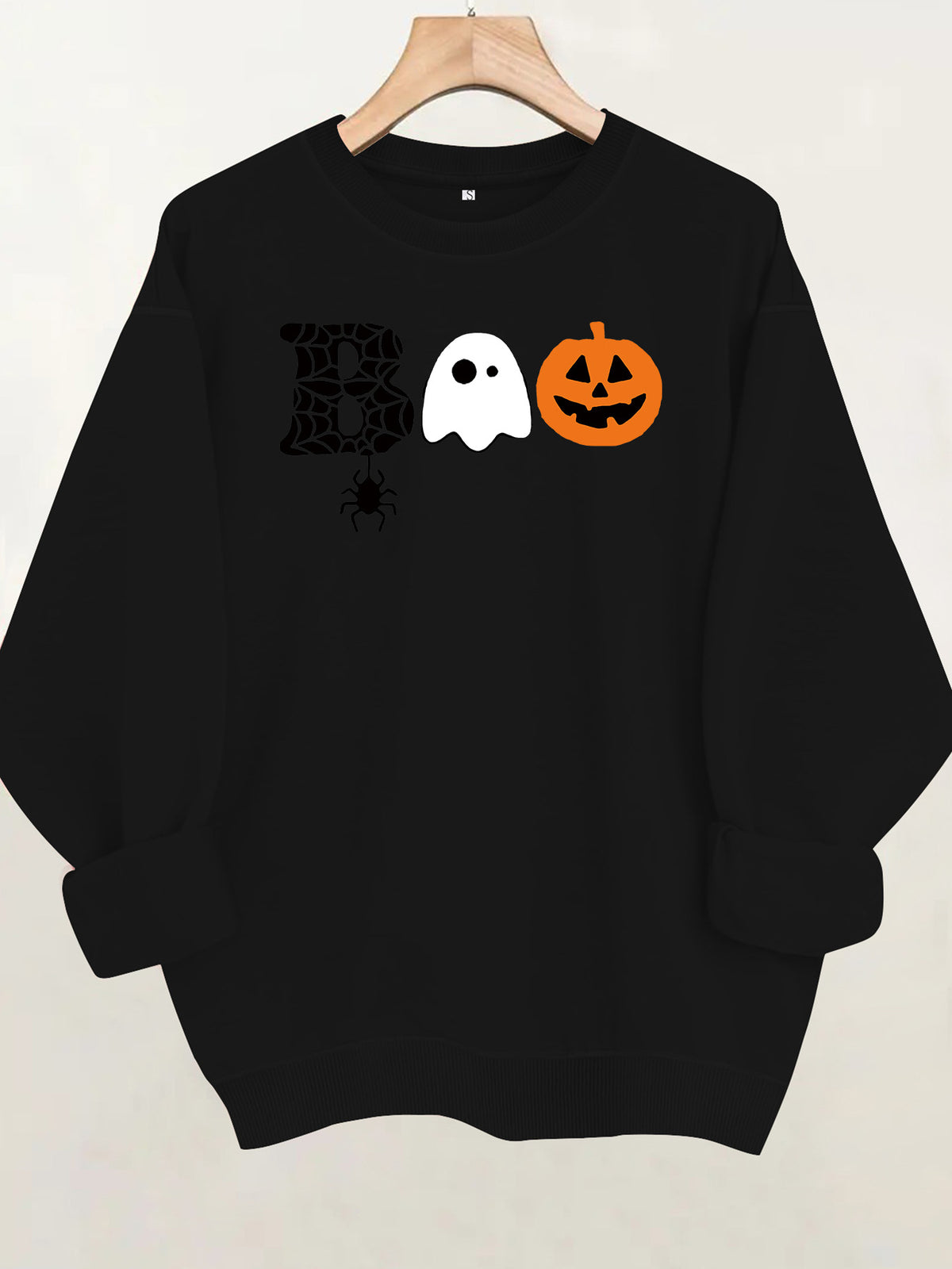 Printed loose women's fleece hoodie