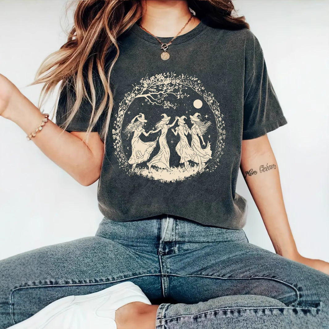 Short sleeved Halloween print